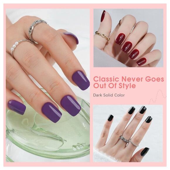 Jofay Fashion 576pcs Press-On Nails Set | Short Acrylic Reusable  Nails w/ Glue - Picture 7 of 11